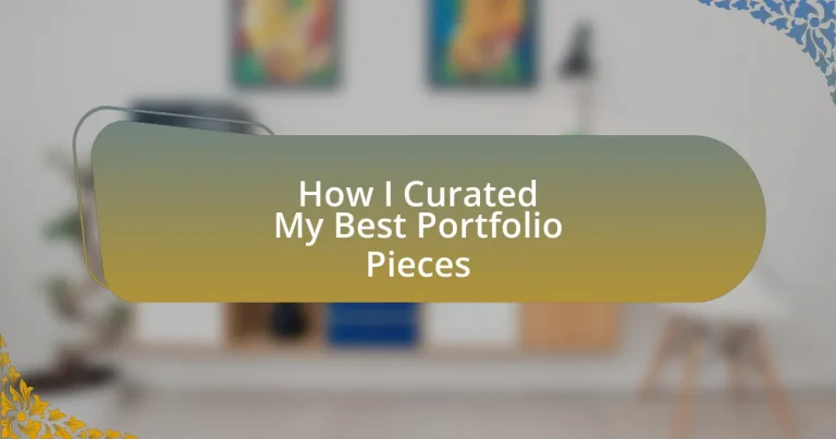 How I Curated My Best Portfolio Pieces