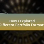 How I Explored Different Portfolio Formats