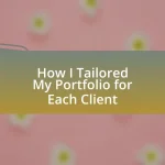 How I Tailored My Portfolio for Each Client