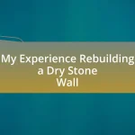 My Experience Rebuilding a Dry Stone Wall