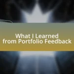 What I Learned from Portfolio Feedback