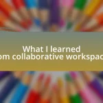What I learned from collaborative workspaces
