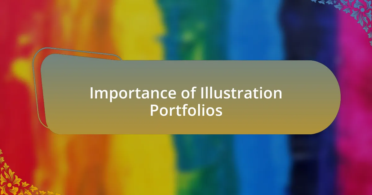 Importance of illustration portfolios